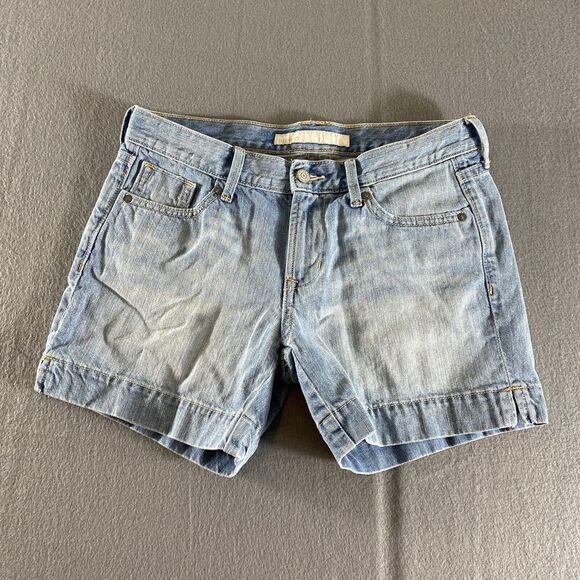 Old Navy Shorts Womens 4 Blue Mid Rise Denim Jean‎ Hiking Outdoor - Picture 1 of 10